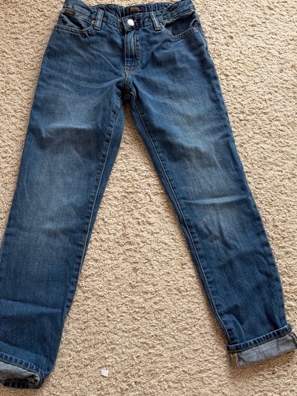 Ralph Lauren Straight-Leg Men's Denim Jeans - Mid Blue